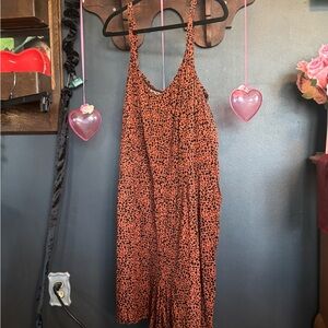 Rust Orange Leopard Print romper